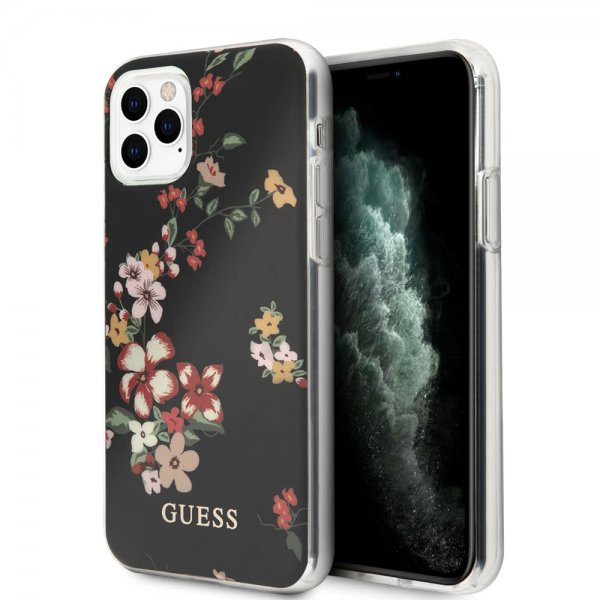 Guess iPhone 11 Pro Max Deksel Flower Edition N.4 Svart