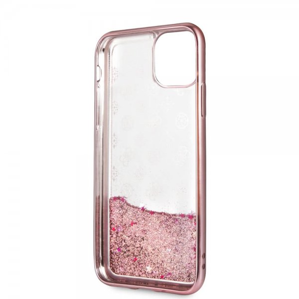 Guess iPhone 11 Pro Max Deksel Glitter Cover Rosegull