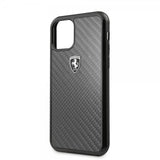 Ferrari iPhone 11 Pro Max Deksel Karbonfibertekstur Svart