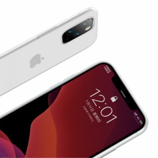 Baseus iPhone 11 Pro Max Deksel Jelly Liquid Silica Gel Hvit