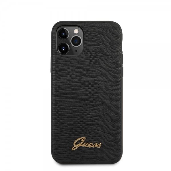 Guess iPhone 11 Pro Max Deksel Lizard Svart