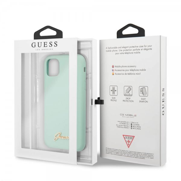 Guess iPhone 11 Pro Max Deksel Silikoni Cover Vintage Grønn