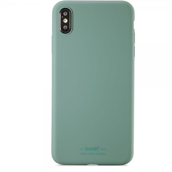 holdit iPhone Xs Max Deksel Silikon Moss Green
