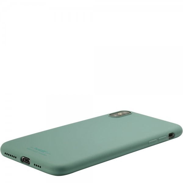 holdit iPhone Xs Max Deksel Silikon Moss Green