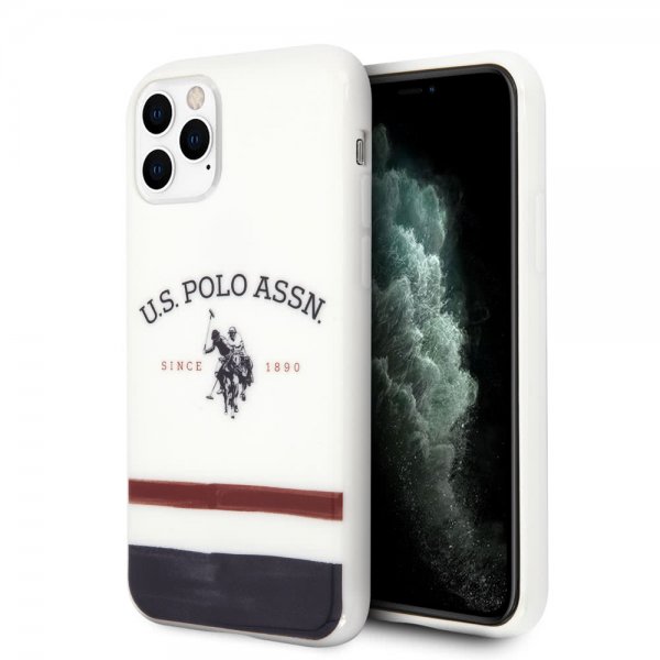 U.S. Polo iPhone 11 Pro Max Deksel Tricolore Hvit