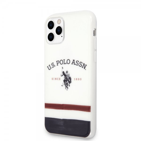 U.S. Polo iPhone 11 Pro Max Deksel Tricolore Hvit