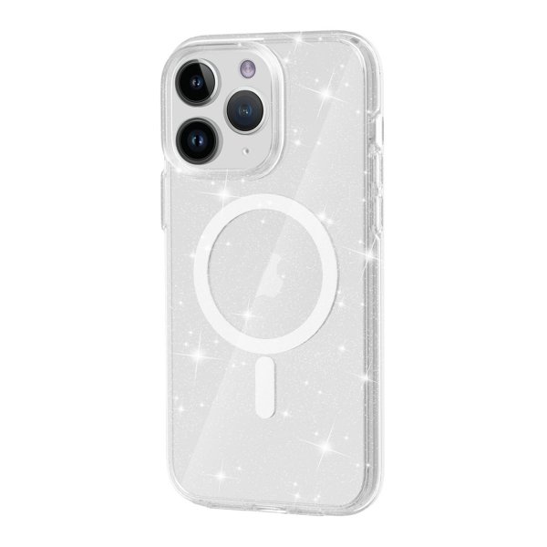 Rvelon iPhone 11 Pro Deksel Glitter MagSafe Transparent