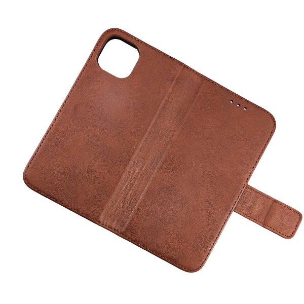 Rvelon iPhone 11 Pro Etui Ekte Skinn Brun