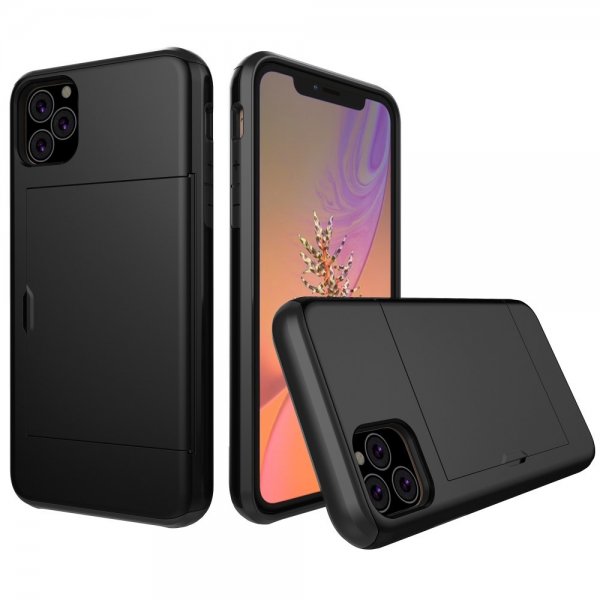 iPhone 11 Pro Deksel Card Slide Svart