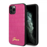 Guess iPhone 11 Pro Deksel Croco Rosa