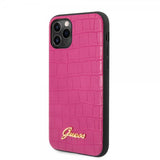 Guess iPhone 11 Pro Deksel Croco Rosa
