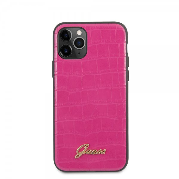 Guess iPhone 11 Pro Deksel Croco Rosa