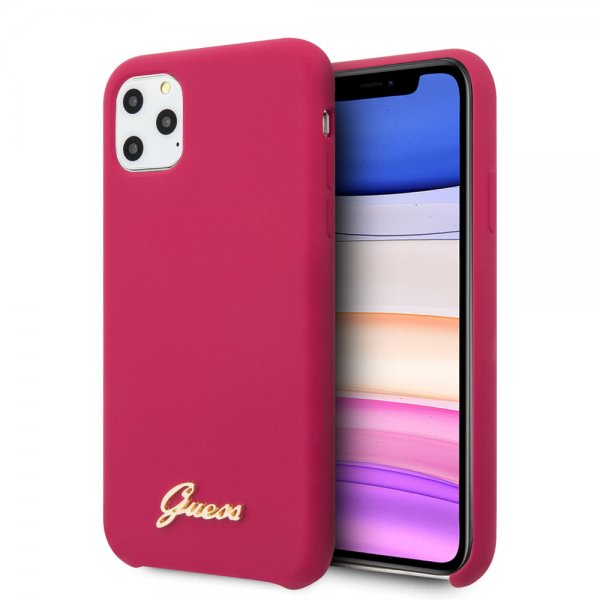 Guess iPhone 11 Pro Deksel Silikoni Cover Vintage Rød
