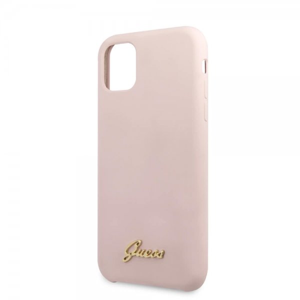 Guess iPhone 11 Pro Deksel Silikoni Cover Vintage Rosa