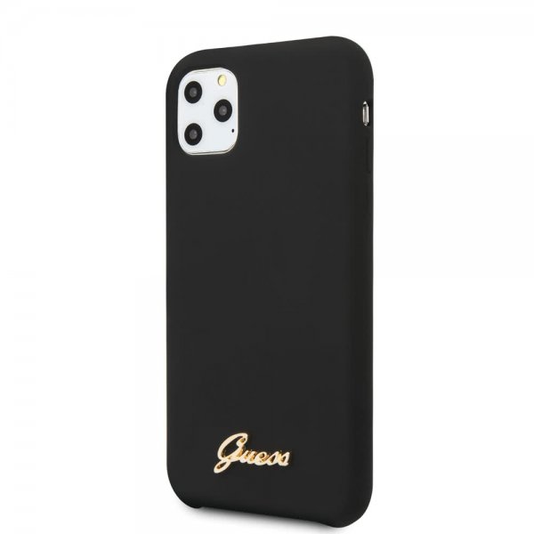 Guess iPhone 11 Pro Deksel Silikoni Cover Vintage Svart