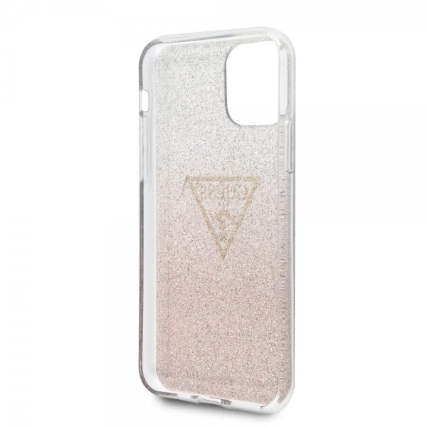 Guess iPhone 11 Pro Deksel Solid Glitter Cover Rosa