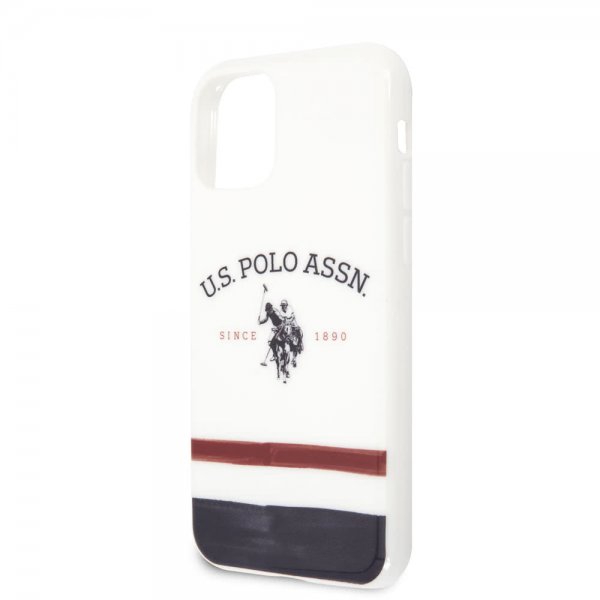 U.S. Polo iPhone 11 Pro Deksel Tricolore Hvit