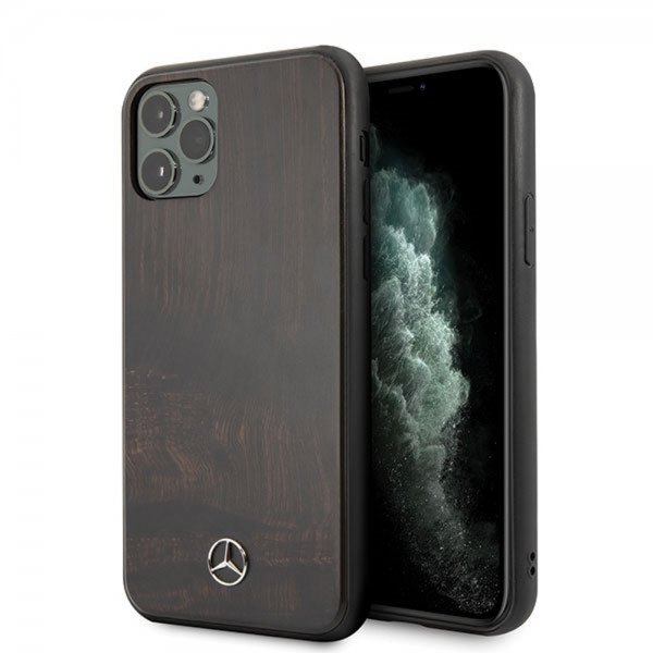 Mercedes Benz iPhone 11 Pro Deksel Wood Line Rosewood