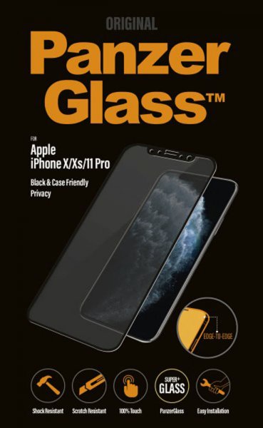 PanzerGlass iPhone X/Xs/11 Pro Skjermbeskytter CaseFriendly Privacy