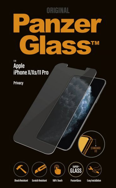 PanzerGlass iPhone X/Xs/11 Pro Skjermbeskytter Standard Fit Privacy