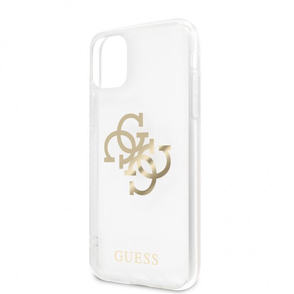 Guess iPhone 11 Deksel 4G Logo Gull Klar