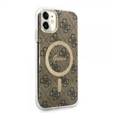 Guess iPhone 11 Deksel 4G Pattern MagSafe Brun