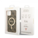Guess iPhone 11 Deksel 4G Pattern MagSafe Brun