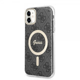 Guess iPhone 11 Deksel 4G Pattern MagSafe Svart