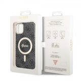 Guess iPhone 11 Deksel 4G Pattern MagSafe Svart