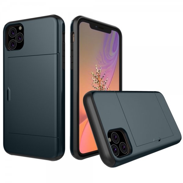 iPhone 11 Deksel Card Slide Blå