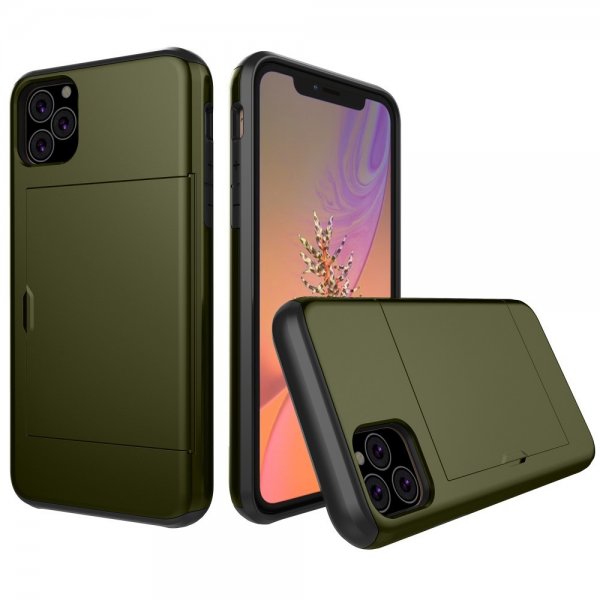 iPhone 11 Deksel Card Slide Grønn