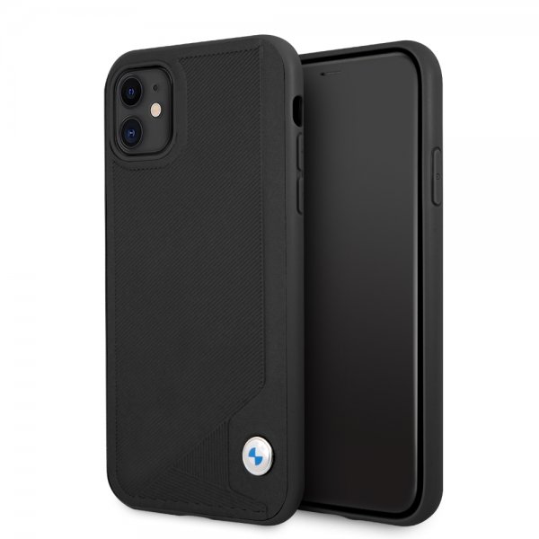 BMW iPhone 11 Deksel Debossed Stripes Svart