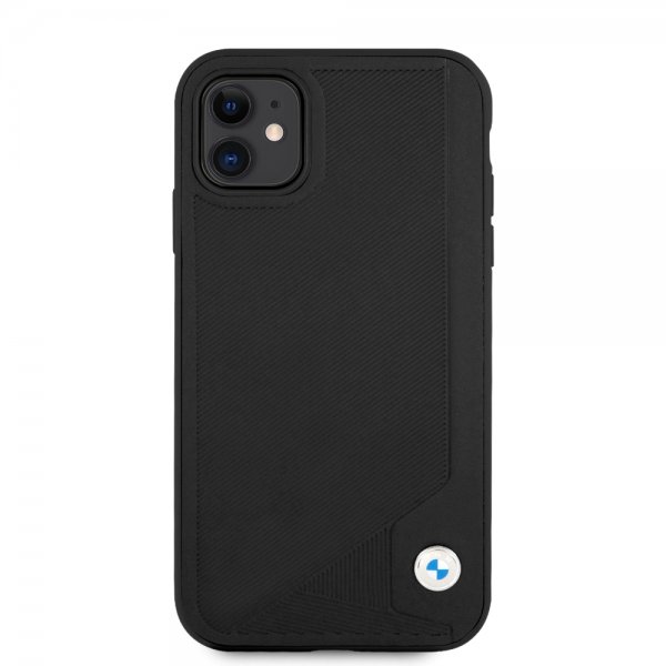 BMW iPhone 11 Deksel Debossed Stripes Svart