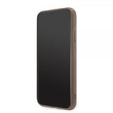 Guess iPhone 11 Deksel Double Cardslot Metal Triangle Brun