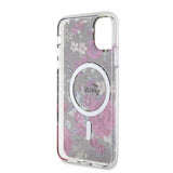 Guess iPhone 11 Deksel Flower MagSafe Kaki