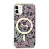 Guess iPhone 11 Deksel Flower MagSafe Rosa