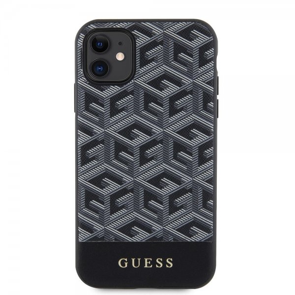 Guess iPhone 11 Deksel G Cube MagSafe Svart