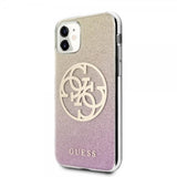Guess iPhone 11 Deksel Glitter Circle RoseGUll