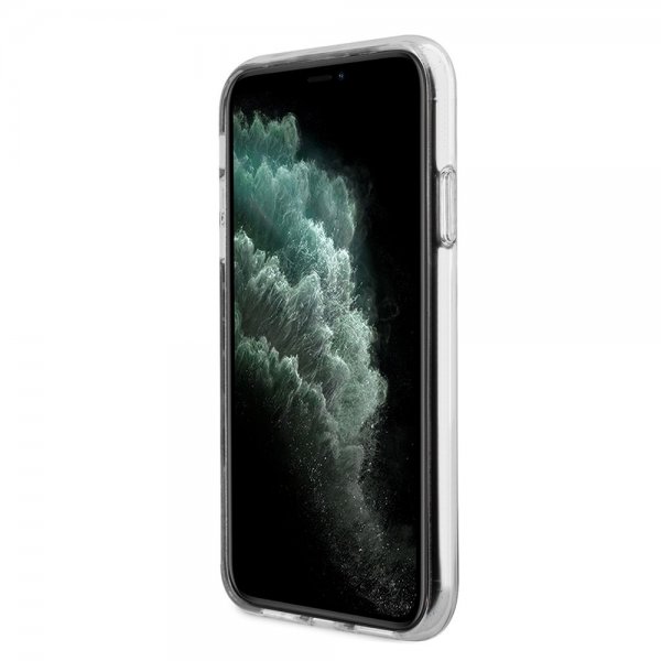 Guess iPhone 11 Deksel Golden Marble MagSafe Svart