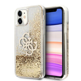 Guess iPhone 11 Deksel Liquid Glitter Gull Klar