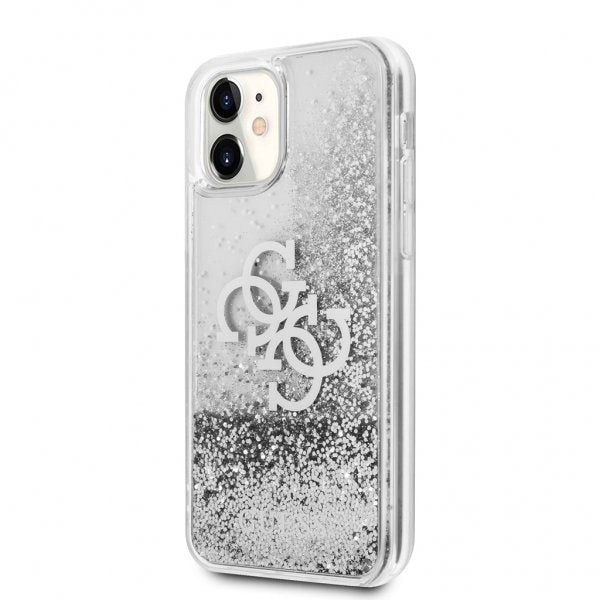 Guess iPhone 11 Deksel Liquid Glitter Sølv Klar