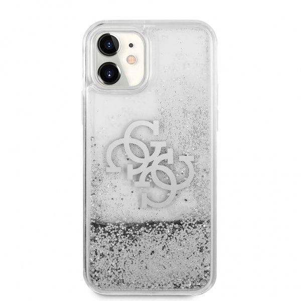 Guess iPhone 11 Deksel Liquid Glitter Sølv Klar