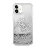 Guess iPhone 11 Deksel Liquid Glitter Sølv Klar