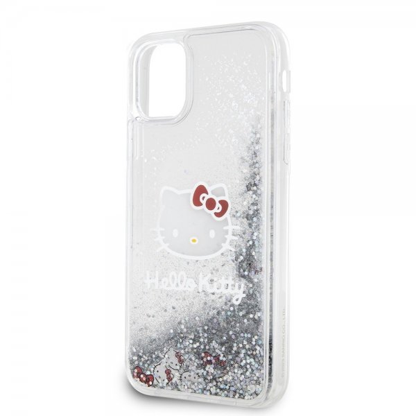 Hello Kitty iPhone 11 Deksel Liquid Glitter Translucent
