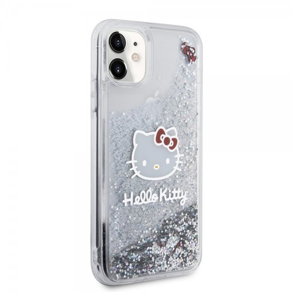 Hello Kitty iPhone 11 Deksel Liquid Glitter Translucent