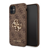 Guess iPhone 11 Deksel Metal Logo Brun