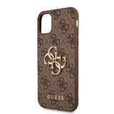 Guess iPhone 11 Deksel Metal Logo Brun