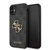 Guess iPhone 11 Deksel Metal Logo Grå
