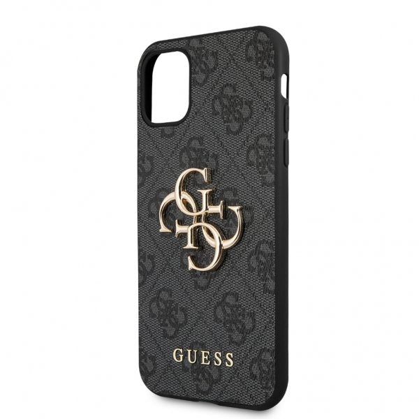 Guess iPhone 11 Deksel Metal Logo Grå