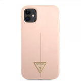 Guess iPhone 11 Deksel Metal Triangle Rosa